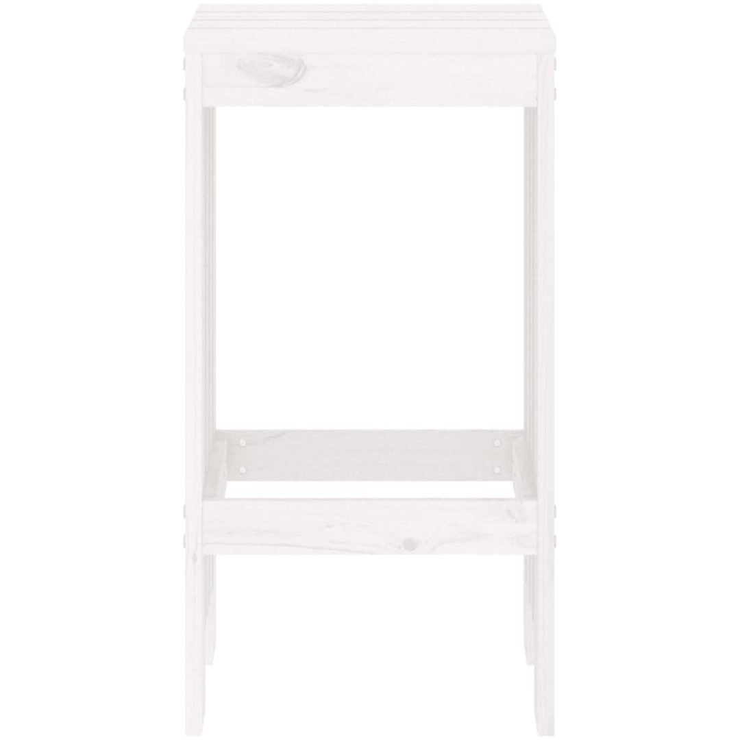 Barstolar 2 st vit massiv furu vidaXL 40 x 36 x 75 cm – bild 4