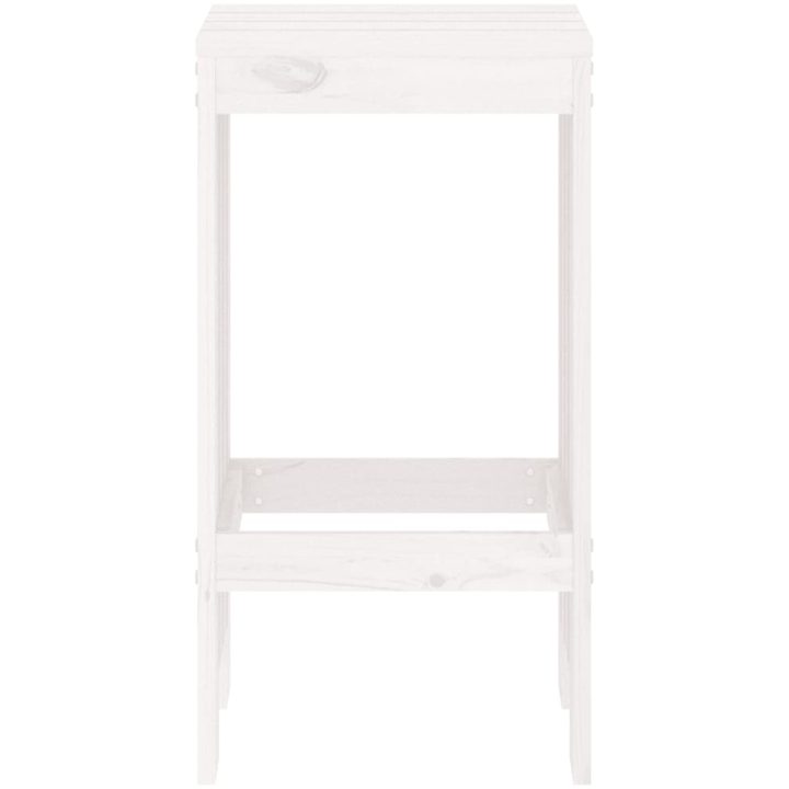 Barstolar 2 st vit massiv furu vidaXL 40 x 36 x 75 cm – bild 4