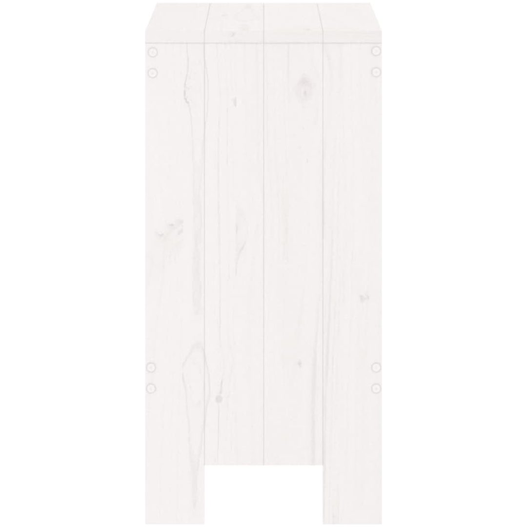 Barstolar 2 st vit massiv furu vidaXL 40 x 36 x 75 cm – bild 5