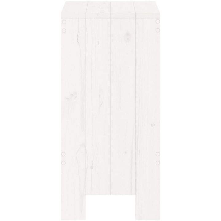Barstolar 2 st vit massiv furu vidaXL 40 x 36 x 75 cm – bild 5