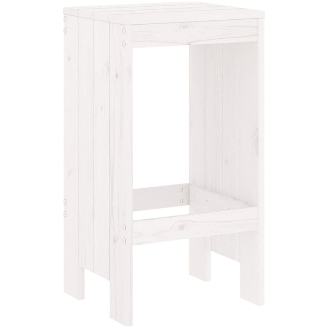 Barstolar 2 st vit massiv furu vidaXL 40 x 36 x 75 cm – bild 6