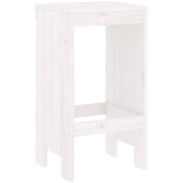 Barstolar 2 st vit massiv furu vidaXL 40 x 36 x 75 cm – bild 6