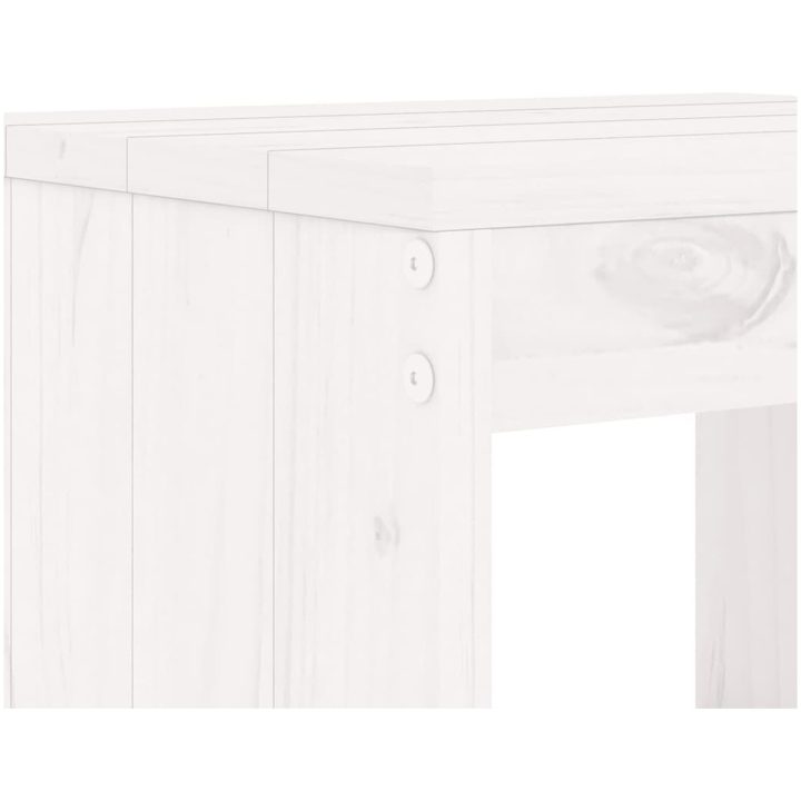 Barstolar 2 st vit massiv furu vidaXL 40 x 36 x 75 cm – bild 7