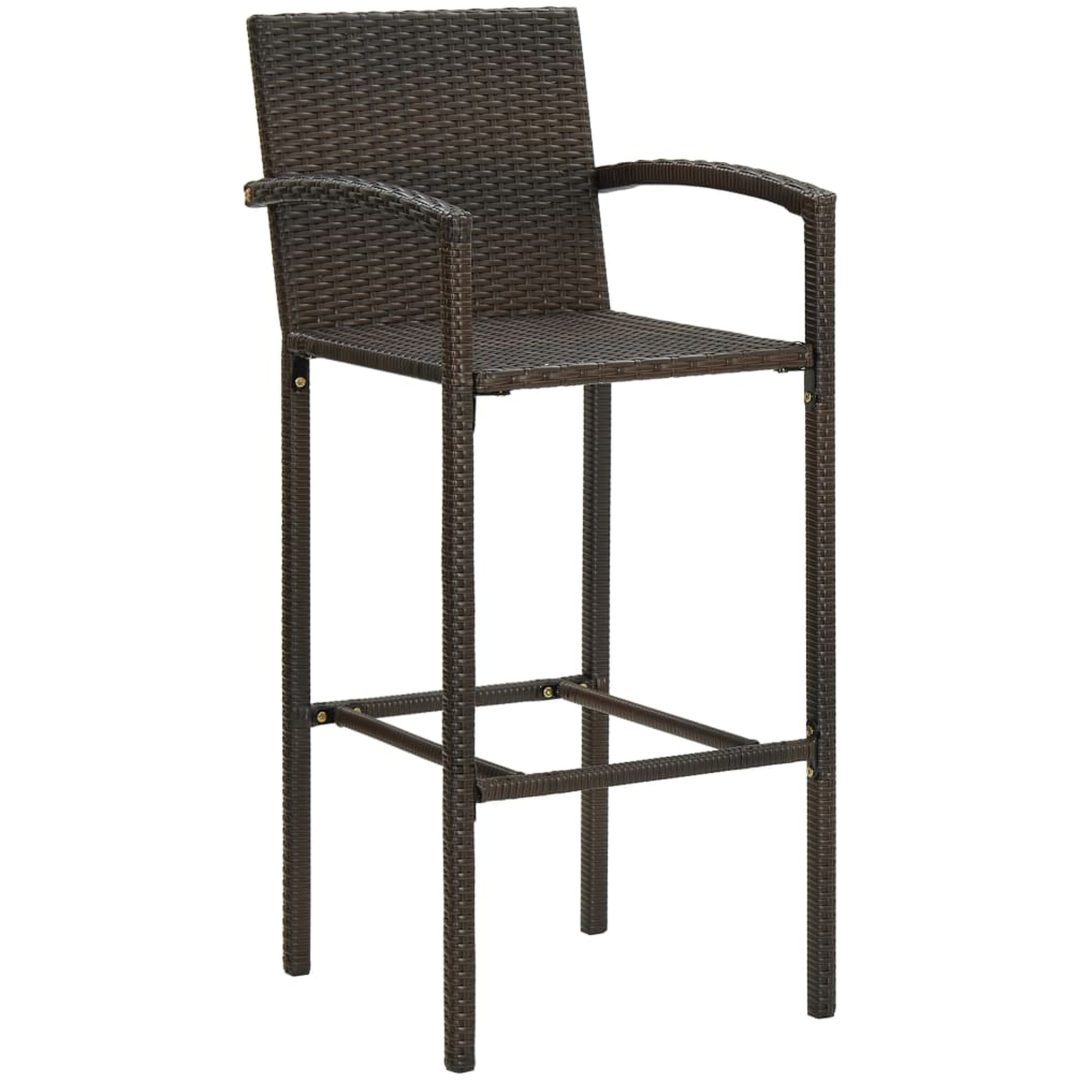 Barstolar 4 st brun konstrotting vidaXL – bild 2