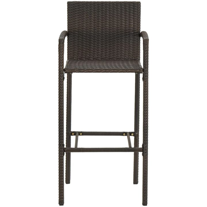Barstolar 4 st brun konstrotting vidaXL – bild 3