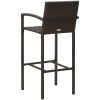 Barstolar 4 st brun konstrotting vidaXL – miniatyr 5