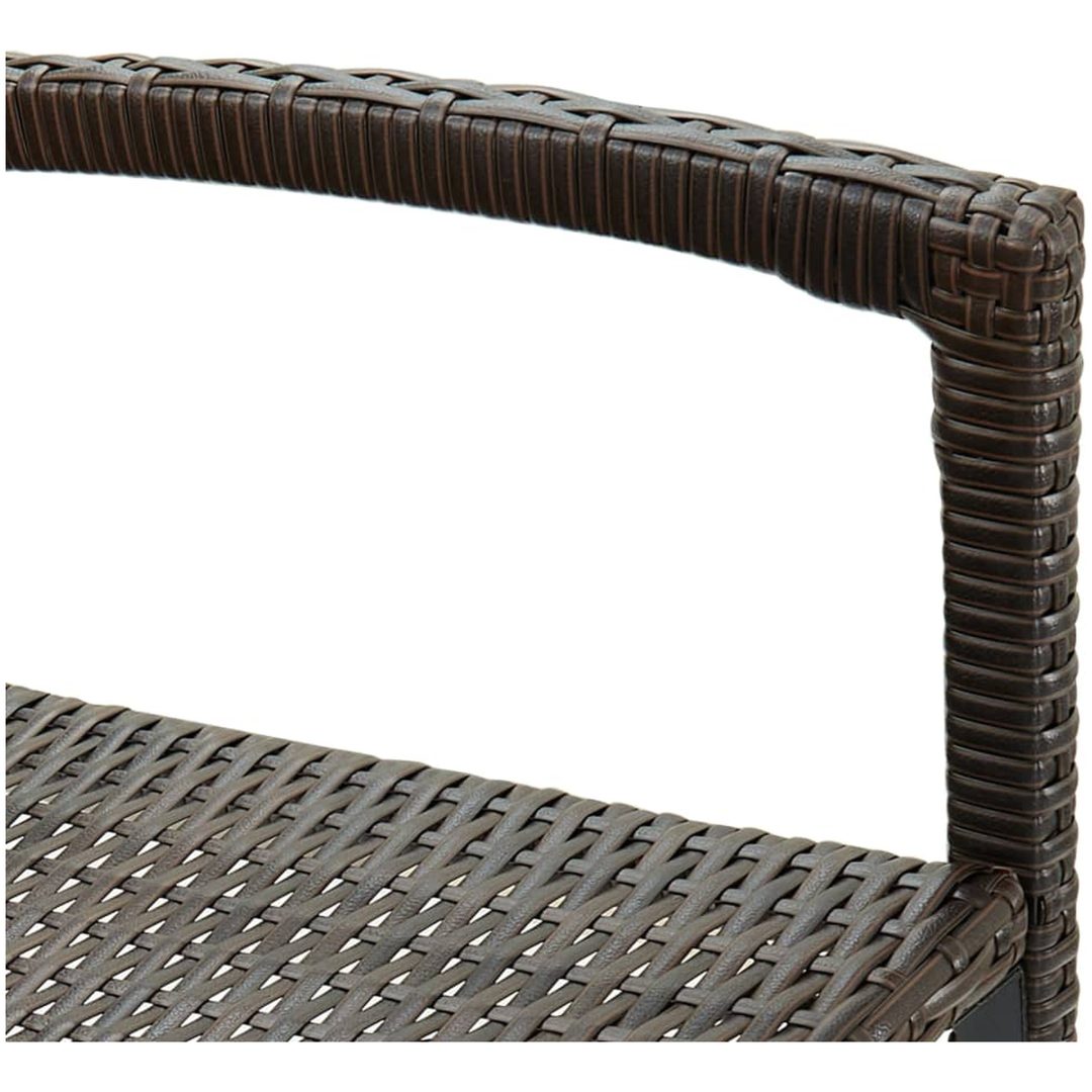 Barstolar 4 st brun konstrotting vidaXL – bild 6