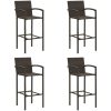 Barstolar 4 st brun konstrotting vidaXL – miniatyr 1