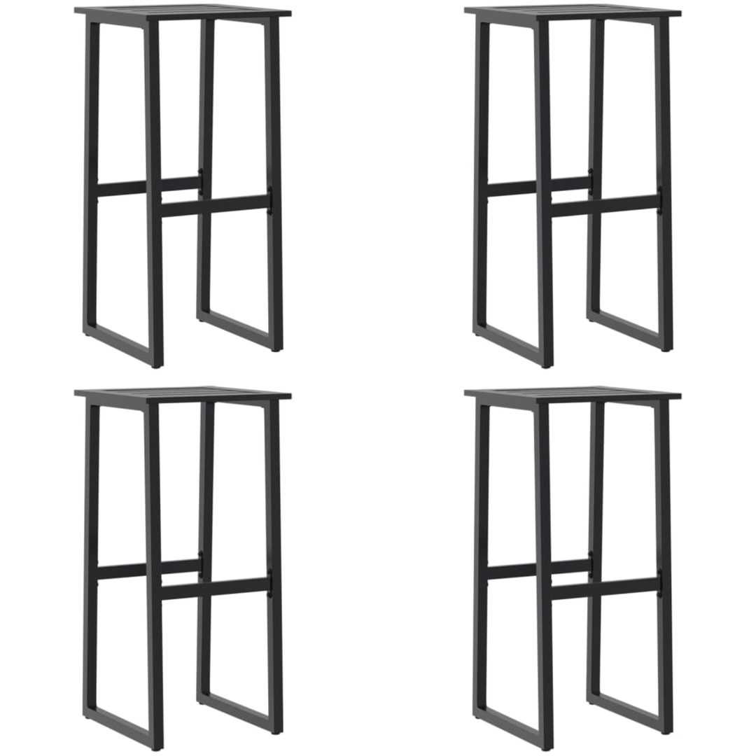 Barstolar 4 st svart 38x38x80 cm pulverlackerat stål vidaXL – bild 2