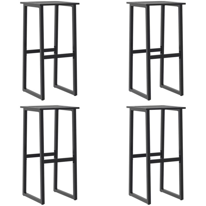 Barstolar 4 st svart 38x38x80 cm pulverlackerat stål vidaXL – bild 2