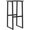 Barstolar 4 st svart 38x38x80 cm pulverlackerat stål vidaXL – miniatyr 4