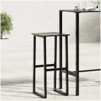 Barstolar 4 st svart 38x38x80 cm pulverlackerat stål vidaXL