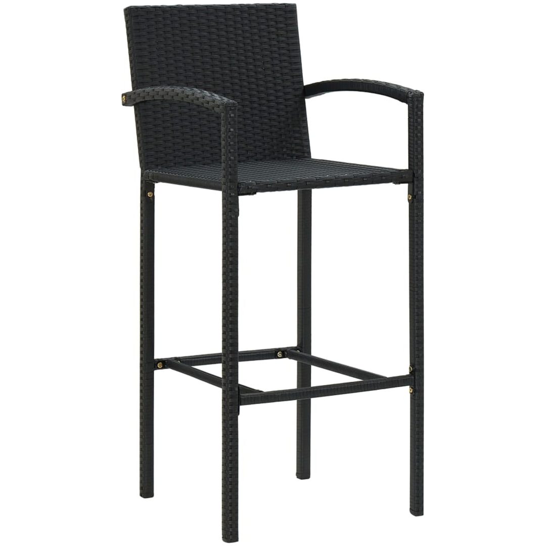 Barstolar 4 st svart konstrotting vidaXL – bild 2