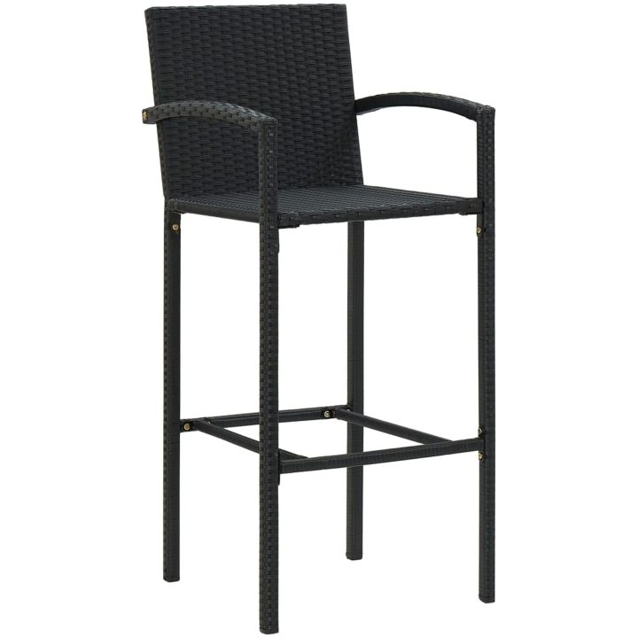Barstolar 4 st svart konstrotting vidaXL – bild 2