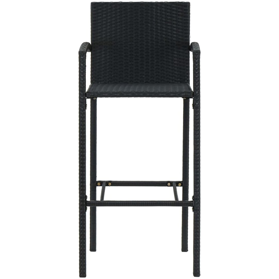 Barstolar 4 st svart konstrotting vidaXL – bild 3