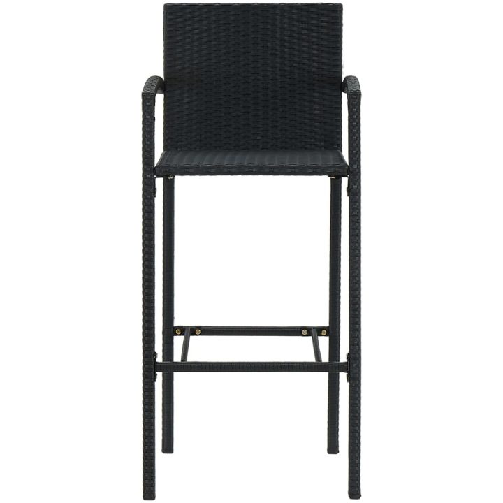 Barstolar 4 st svart konstrotting vidaXL – bild 3
