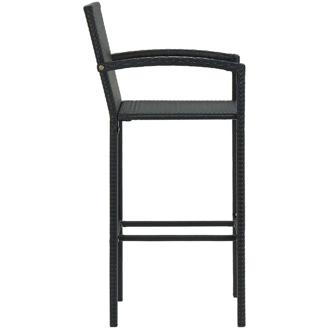 Barstolar 4 st svart konstrotting vidaXL – bild 4