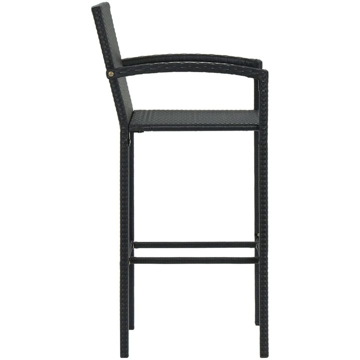 Barstolar 4 st svart konstrotting vidaXL – bild 4