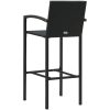 Barstolar 4 st svart konstrotting vidaXL – miniatyr 5