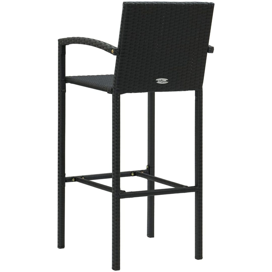 Barstolar 4 st svart konstrotting vidaXL – bild 5