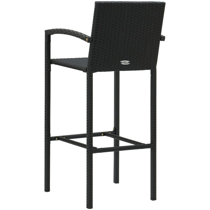 Barstolar 4 st svart konstrotting vidaXL – bild 5