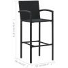 Barstolar 4 st svart konstrotting vidaXL – miniatyr 8