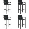 Barstolar 4 st svart konstrotting vidaXL – miniatyr 1