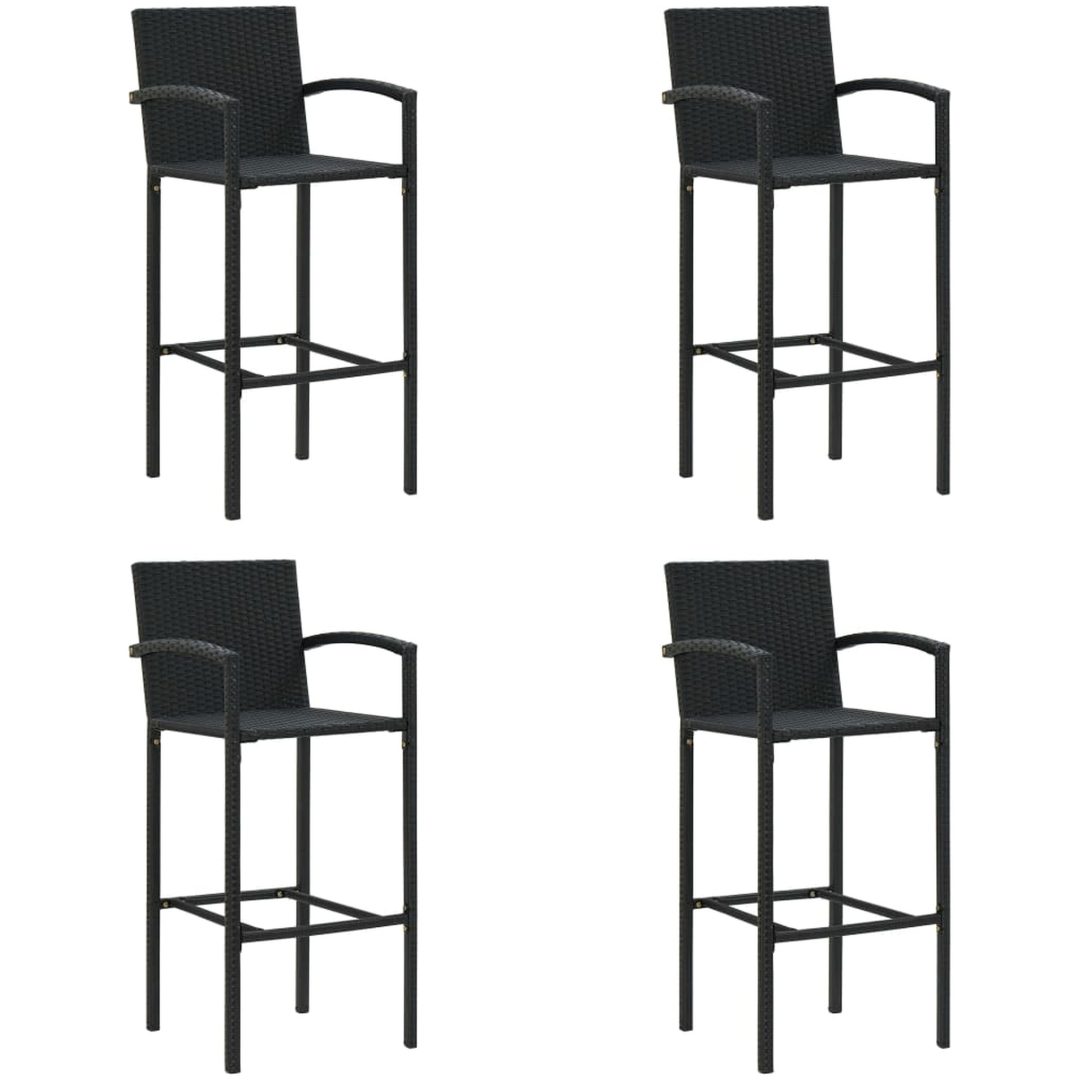 Barstolar 4 st svart konstrotting vidaXL