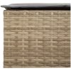 Barstolar för trädgården med dynor 2 st beige konstrotting vidaXL – miniatyr 8