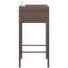 Barstolar med dynor 4 st brun konstrotting vidaXL – miniatyr 5