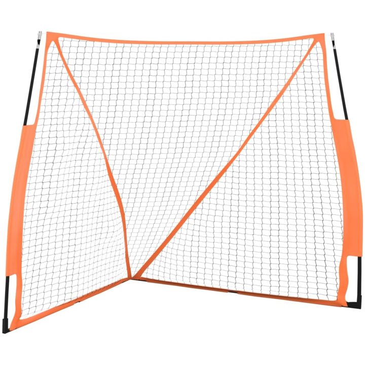 Basebollnät bärbart orange&svart 183x182x183cm stål&polyester vidaXL – bild 2