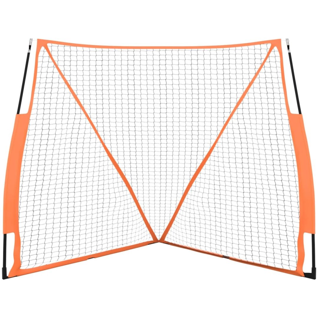 Basebollnät bärbart orange&svart 183x182x183cm stål&polyester vidaXL – bild 3