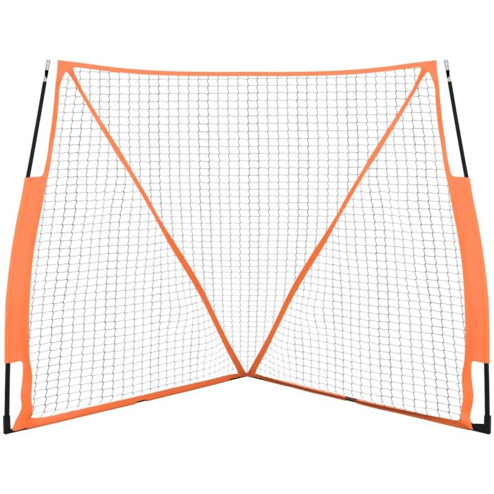 Basebollnät bärbart orange&svart 183x182x183cm stål&polyester vidaXL – bild 3