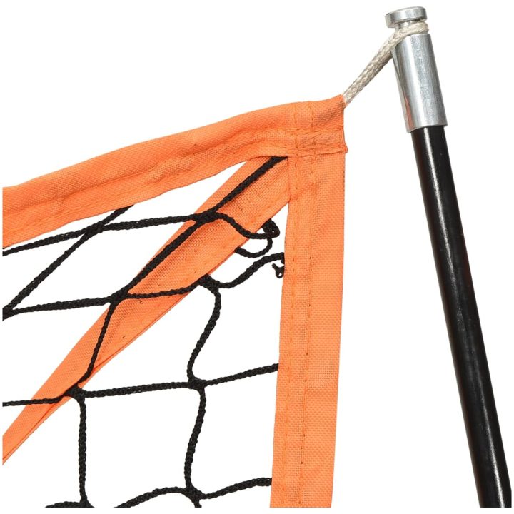 Basebollnät bärbart orange&svart 183x182x183cm stål&polyester vidaXL – bild 5