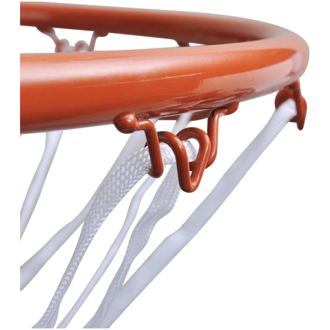 Basketkorg med orange nät vidaXL ⌀45 cm – bild 3