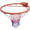 Basketkorg med orange nät vidaXL ⌀45 cm – miniatyr 1