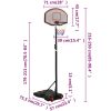 Basketkorg med stativ svart 216-250 cm polyeten vidaXL – miniatyr 10