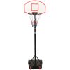Basketkorg med stativ vit 216-250 cm polyeten vidaXL – miniatyr 2