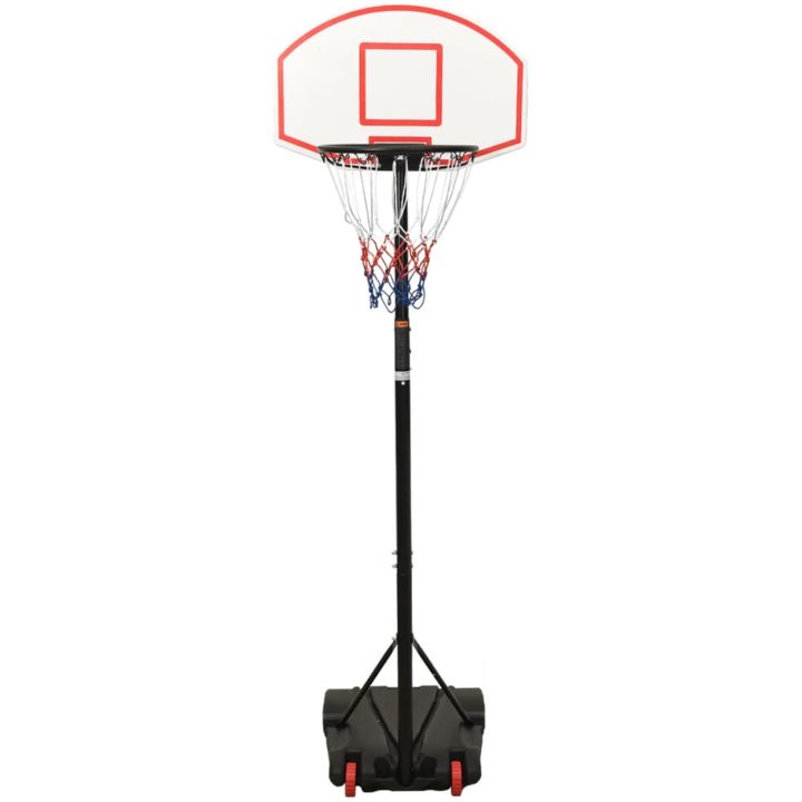 Basketkorg med stativ vit 216-250 cm polyeten vidaXL – bild 2