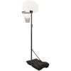 Basketkorg med stativ vit 216-250 cm polyeten vidaXL – miniatyr 4