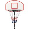 Basketkorg med stativ vit 216-250 cm polyeten vidaXL – miniatyr 5