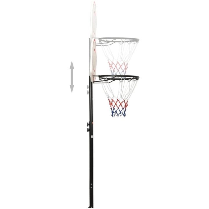 Basketkorg med stativ vit 216-250 cm polyeten vidaXL – bild 8