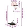 Basketkorg med stativ vit 216-250 cm polyeten vidaXL – miniatyr 10