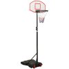 Basketkorg med stativ vit 216-250 cm polyeten vidaXL – miniatyr 1