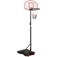 Basketkorg med stativ vit 216-250 cm polyeten vidaXL
