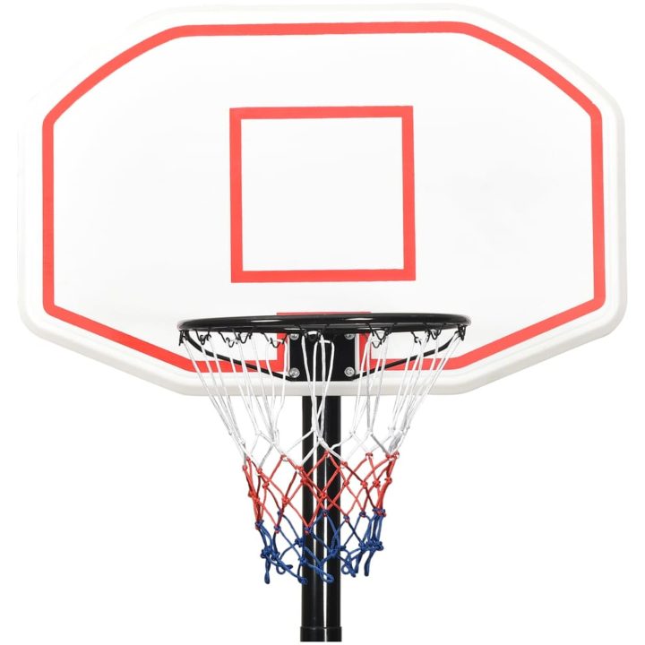 Basketkorg med stativ vit 258-363 cm polyeten vidaXL – bild 5