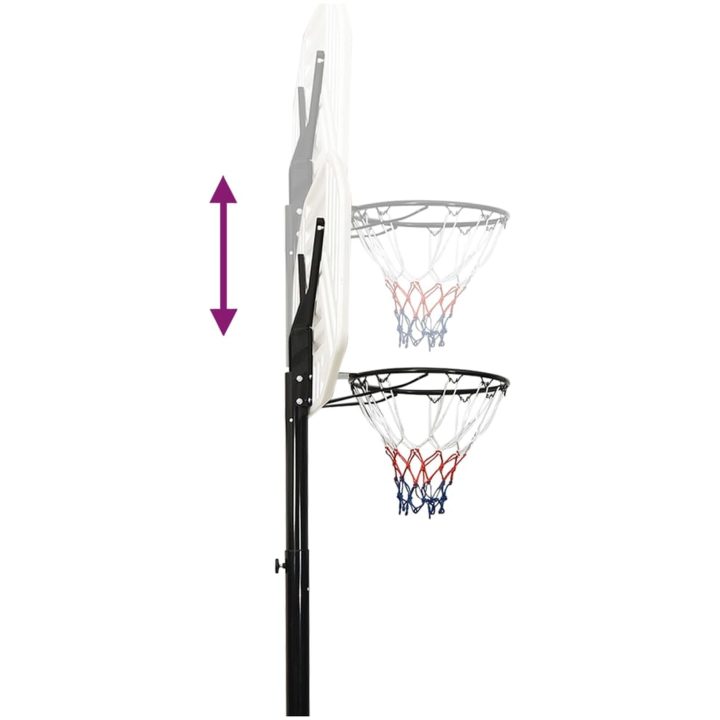 Basketkorg med stativ vit 258-363 cm polyeten vidaXL – bild 8