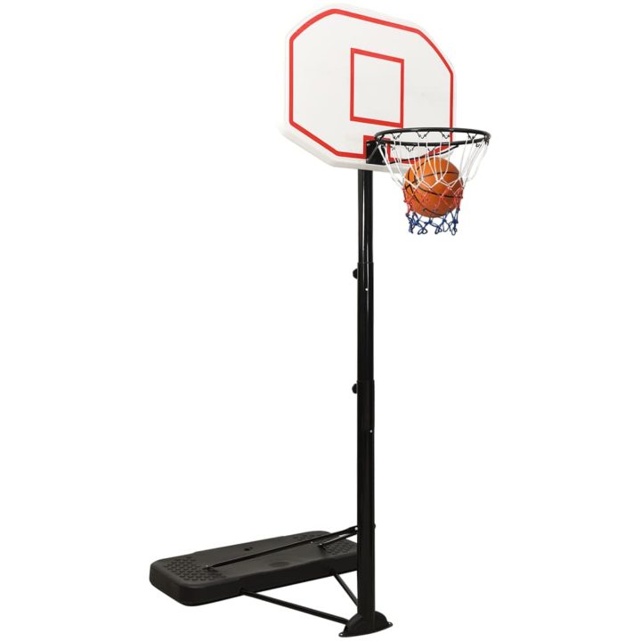 Basketkorg med stativ vit 258-363 cm polyeten vidaXL – bild 9