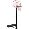 Basketkorg med stativ vit 258-363 cm polyeten vidaXL – miniatyr 1