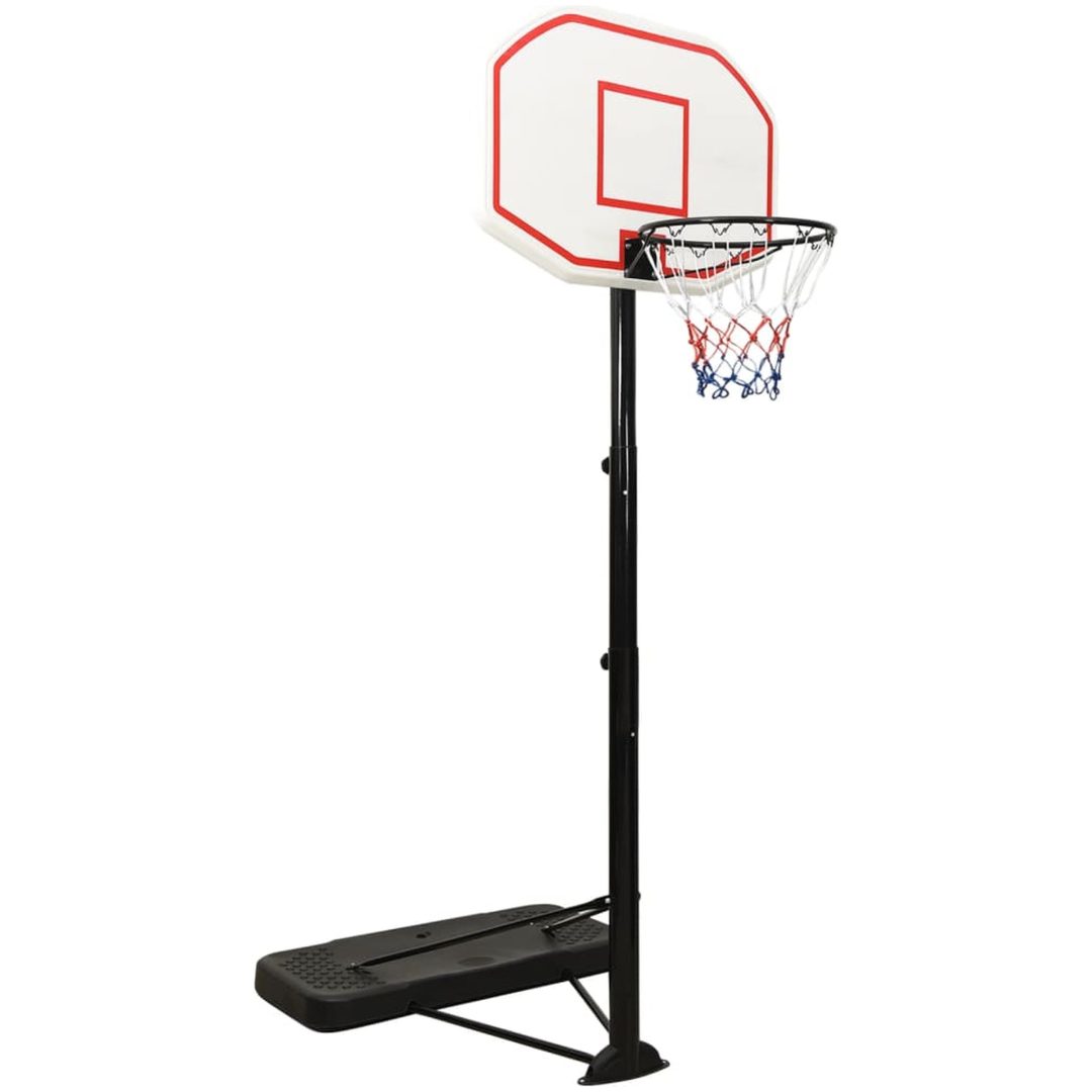 Basketkorg med stativ vit 258-363 cm polyeten vidaXL